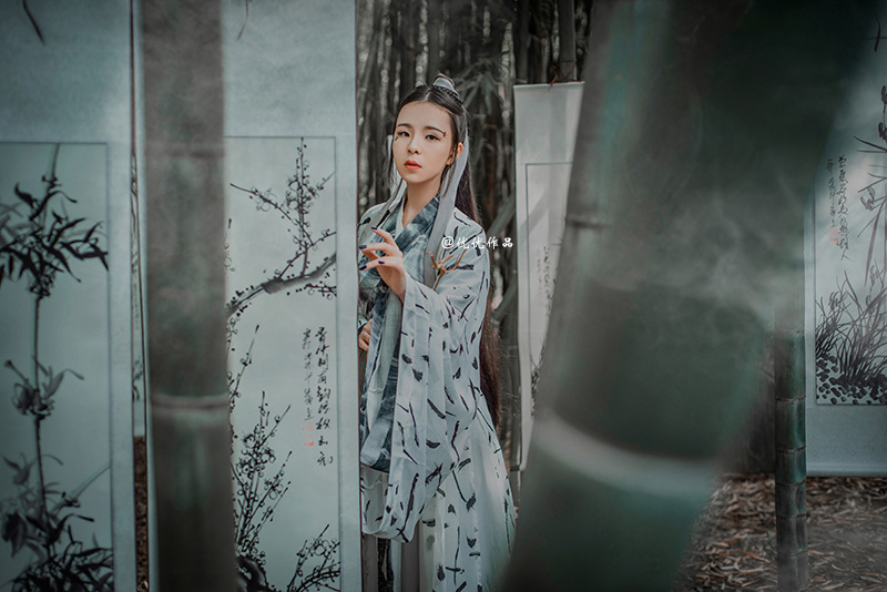 学校化妆作品 《白衣漂漂》4