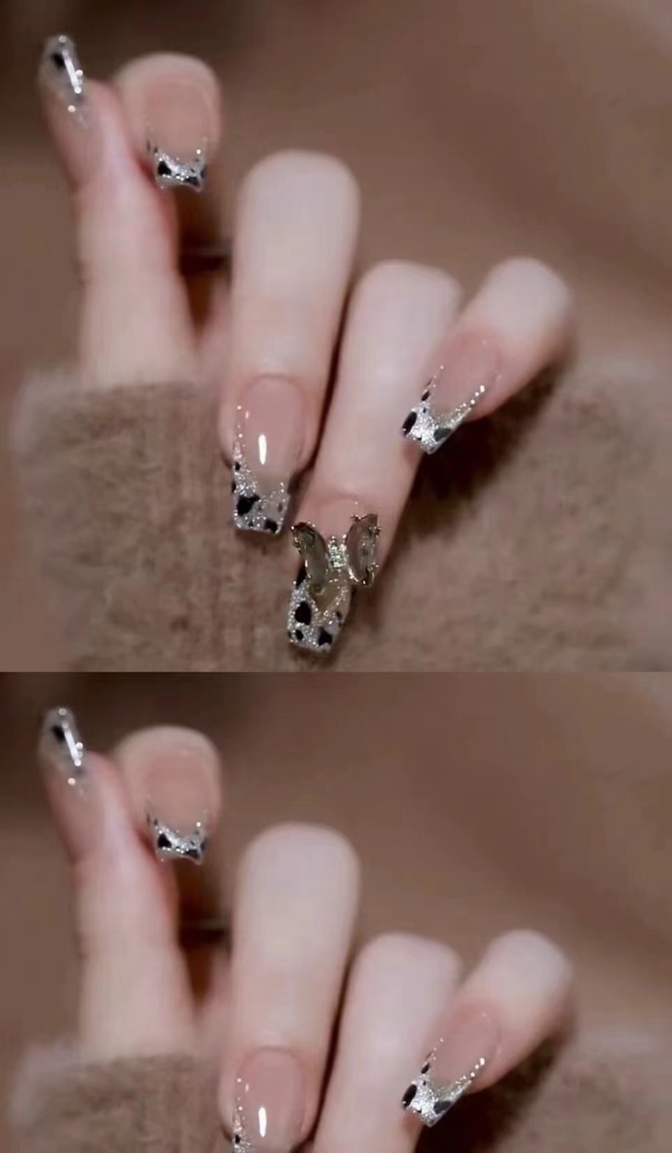 《豹纹延长蝴蝶系列美甲》