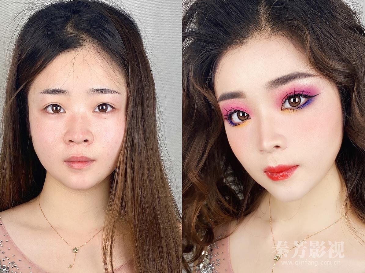 美女的彩妆造型 