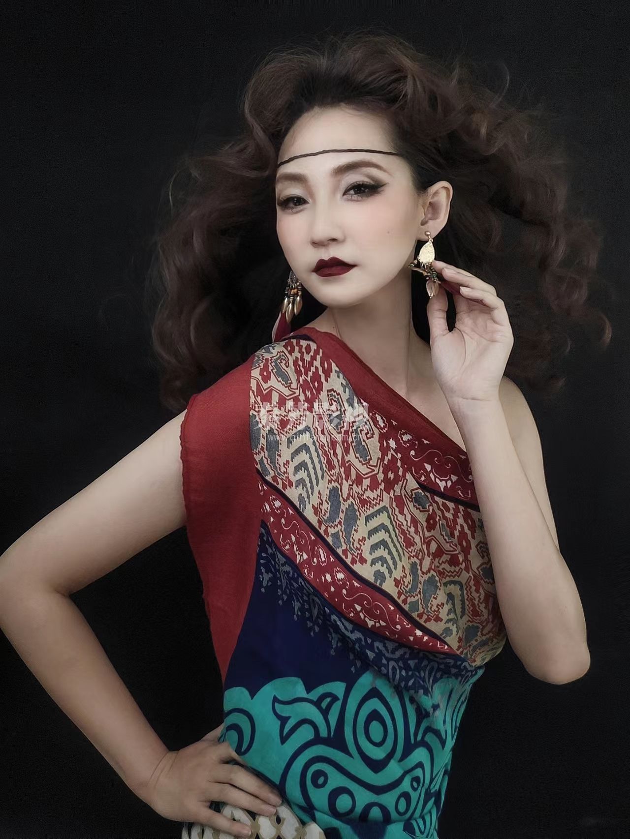 波西米亚风格的化妆效果