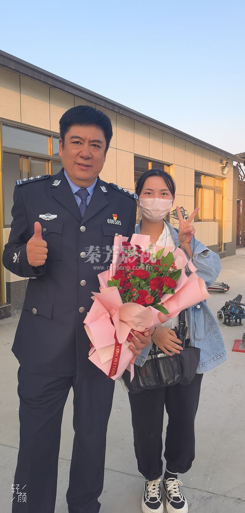 王丹阳参加《反诈风暴》化妆工作