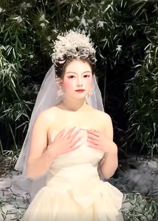 模特改的雪地新娘 美不美