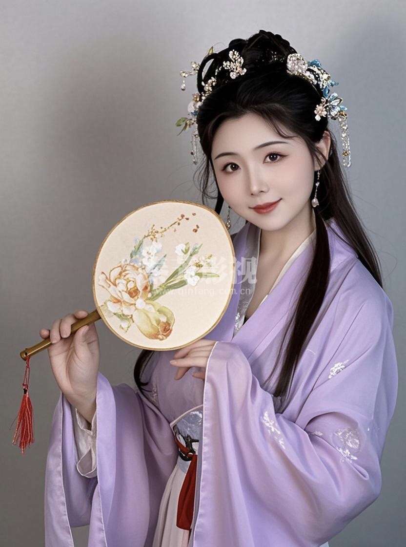 紫衣圆脸美女 学员都喜欢